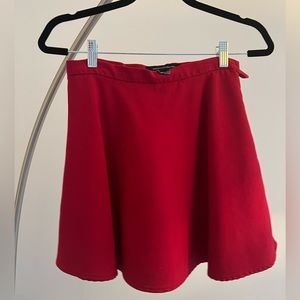 French Connection red mini A-line skirt. Used, size 6